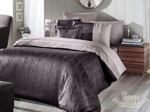 Однотонна постільна білизна First Choice London Kahve