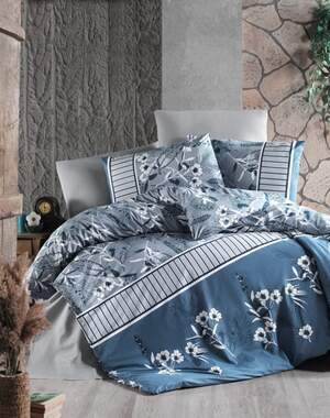 Постільна білизна ранфорс First Choice Burrell Navy Blue