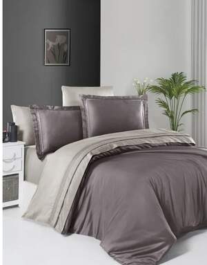 Постільна білизна First Choice Deluxe Satin Serenity Lilac & Beige