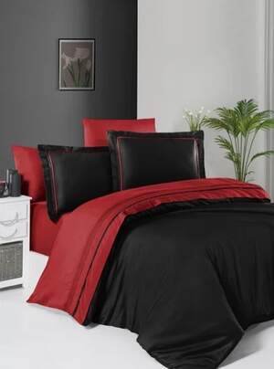 Постільна білизна First Choice Deluxe Satin Serenity Red & Black Постільна білизна First Choice Deluxe Satin Serenity Red & Black