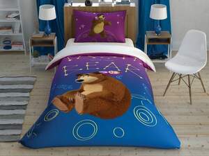 Підліткова постільна білизна Tac Masha and the Bear Galaxy