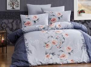 Сімейна постільна білизна ранфорс First Choice Karen Navy Blue