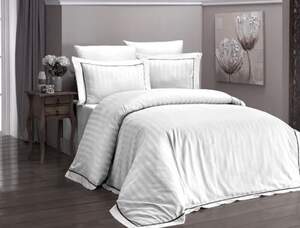 Постільна білизна First Choice Deluxe Satin Square Novel Line White Постільна білизна First Choice Deluxe Satin Square Novel Line White