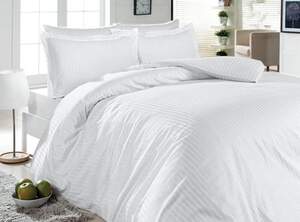 Сімейна постільна білизна із сатину First Choice Lines Style Beyaz