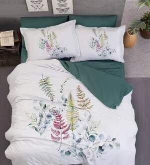 Постільна білизна First Choice 3D Satin Sarnia Oil Green Євро