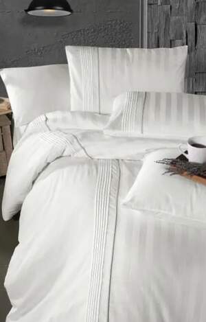 Сатинова постільна білизна First Choice Deluxe Satin Modalife White Сатинова постільна білизна First Choice Deluxe Satin Modalife White