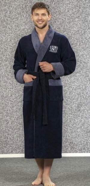 Халат махровий чоловічий Nusa 1140-1 синій