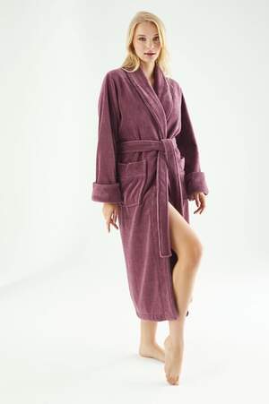 Жіночий довгий махровий халат Nusa 6895
