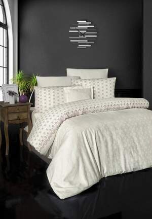 Однотонна сатинова постільна білизна First Choice cross