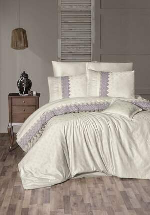 Однотонна сатинова постільна білизна First Choice