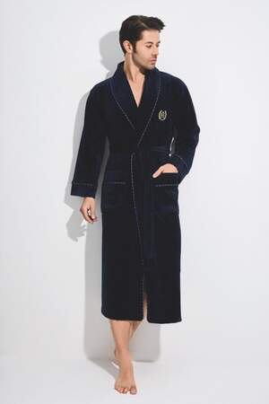 Чоловічий довгий велюровий халат Nusa 21680