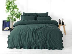 Полуторна постільна білизна LIMASSO Dark Green