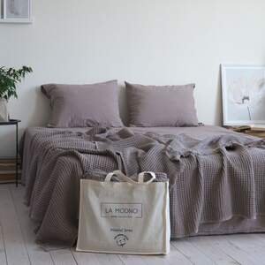 Покривало вафельне LA MODNO PIKE STONEWASHED Beige 220*240 Покривало вафельне LA MODNO PIKE STONEWASHED Beige 220*240