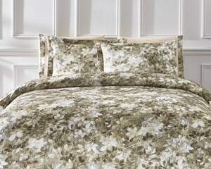 Постільна білизна жатий шовк TIVOLYO HOME Leaves Beige Постільна білизна жатий шовк TIVOLYO HOME Leaves Beige