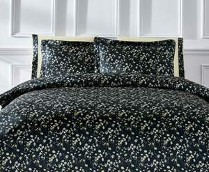 Постільна білизна жатий шовк TIVOLYO HOME Valentine Black Постільна білизна жатий шовк TIVOLYO HOME Valentine Black