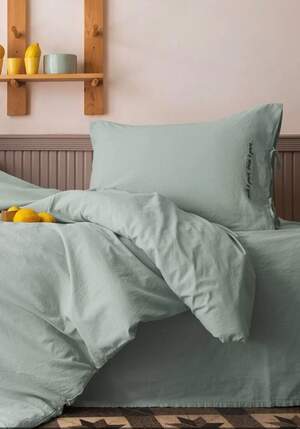 Полуторна постільна білизна Issimo home Dreamers Poplin Blue