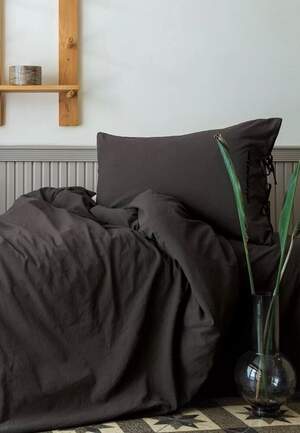 Полуторна постільна білизна Issimo home Dreamers Poplin Antrasit