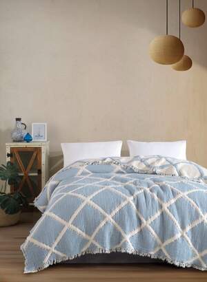 Муслиновое покрывало на кровать Moss Ivory Muslin 230х250