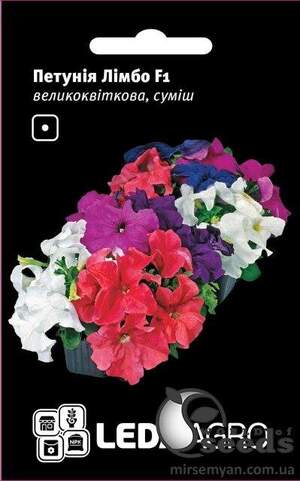 Петунія Лімбо F1, великоквіткова суміш, 10 семена Л